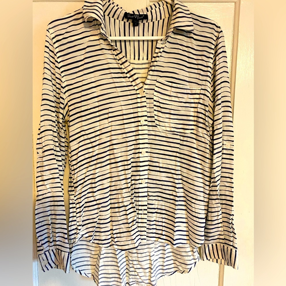 Velvet Heart stripped button down shirt- S